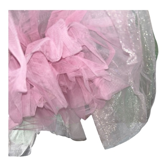 Revolution Dancewear Girls’ Fairy Tutu Costume Pink, Teal & Green Glitter Size L - Picture 5 of 13